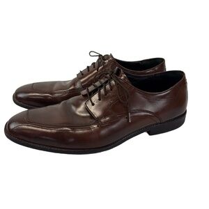 Johnston & Murphy Mens Size 11.5 M Brown Leather Oxford Dress Shoes Lace Up